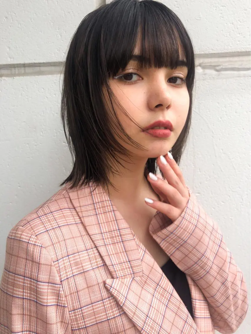 ミディアム カラー ボブ 伸ばしかけ レイヤーカット カット ヘアカラー トリートメント 村上雅人 ナチュラルモードのヘアスタイル