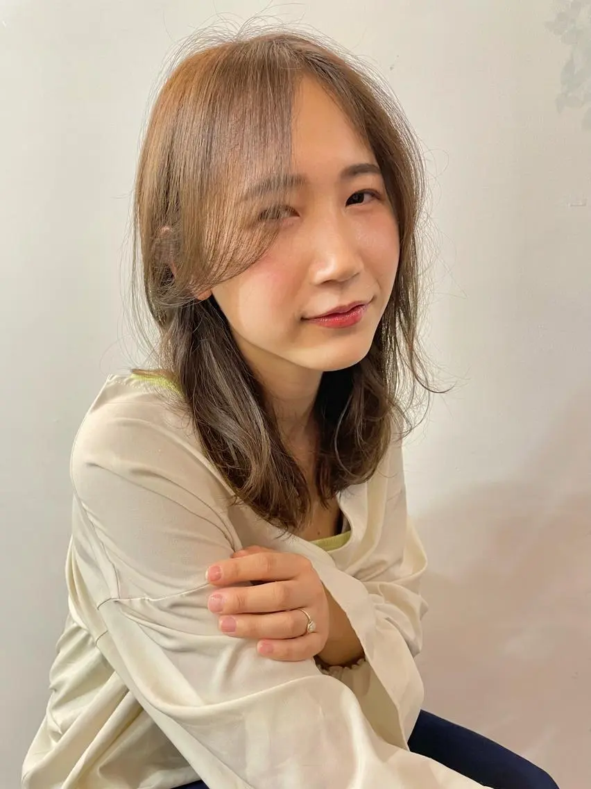 ミディアム カラー ツヤ美髪💐 髪質改善/高山愛来のヘアスタイル