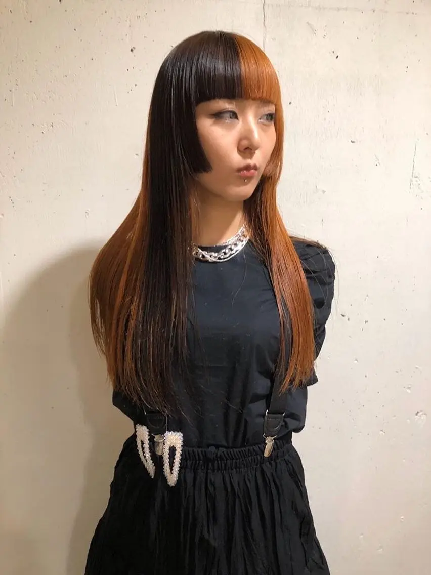 ロング カラー 姫カット パーマ美容師 hanaのヘアスタイル