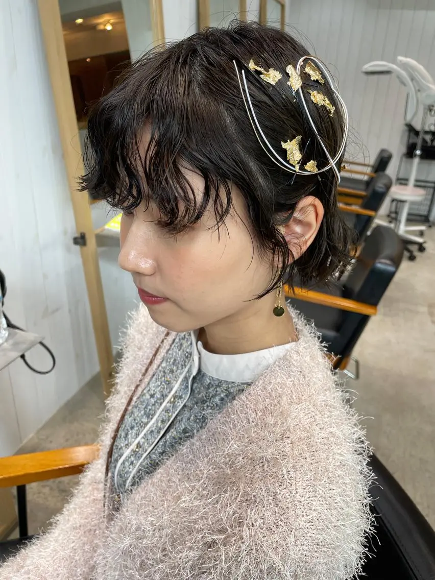ショート ヘアセット ヒロミ/アレンジ/ アンニュイ/透け感のヘアスタイル