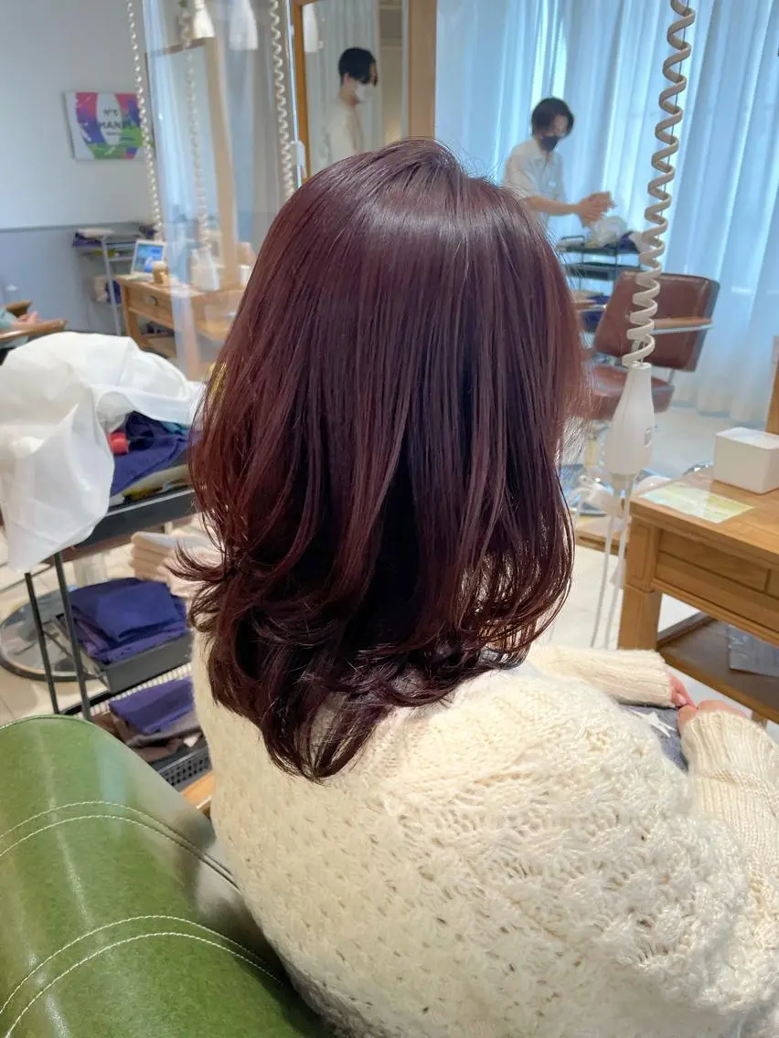 ミディアム カラー カット ヘアカラー トリートメント 過去一の柔髪ヘア 🌿einshairのヘアスタイル