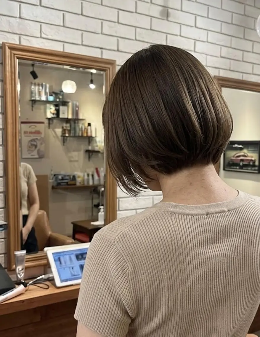 ショート ショートボブ ボブ くびれヘア ショートヘア カット トリートメント flencia 丸 和博|カットのヘアスタイル