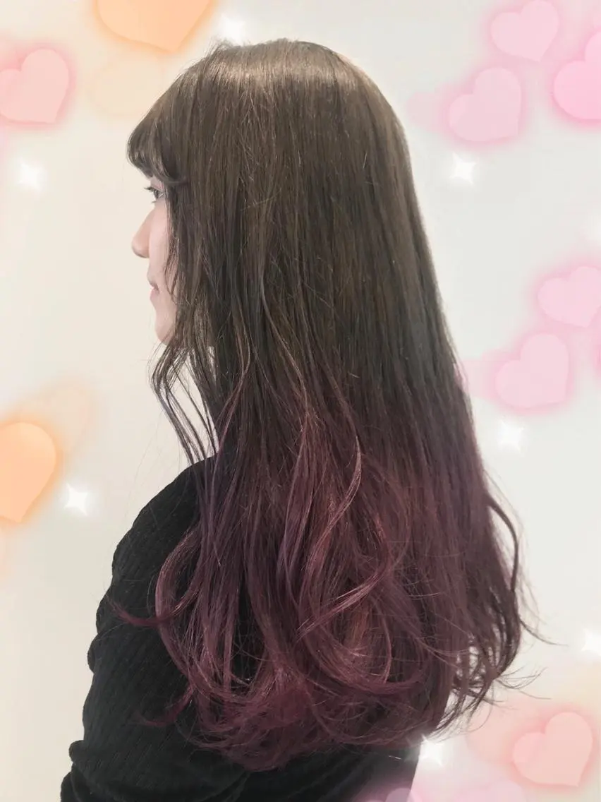 カラー グラデーションカラー バイオレットカラー 新宿駅近♡個室 ♡関口三都季🌜のヘアスタイル