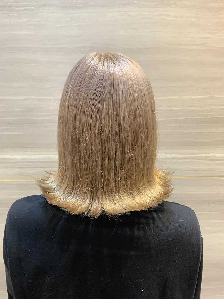 ミディアム カラー パーマ ヘアアレンジ メンズ キッズ ネイル マツエク・マツパ アイブロウ 🤍韓国風レイヤー/ 艶髪🤍鳥越美羽のヘアスタイル