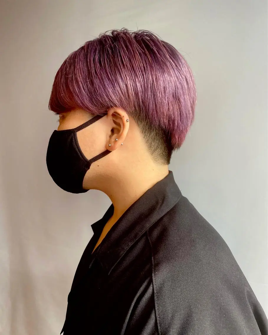 ショート カラー メンズ ラベンダーカラー 永田 大樹のヘアスタイル