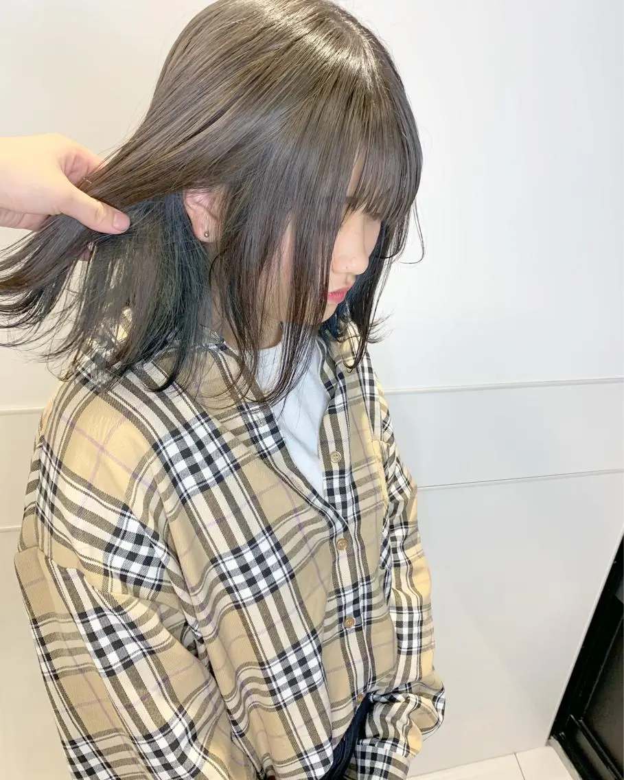 セミロング カラー パーマ ヘアアレンジ メンズ キッズ ネイル マツエク・マツパ Amelie yunのヘアスタイル