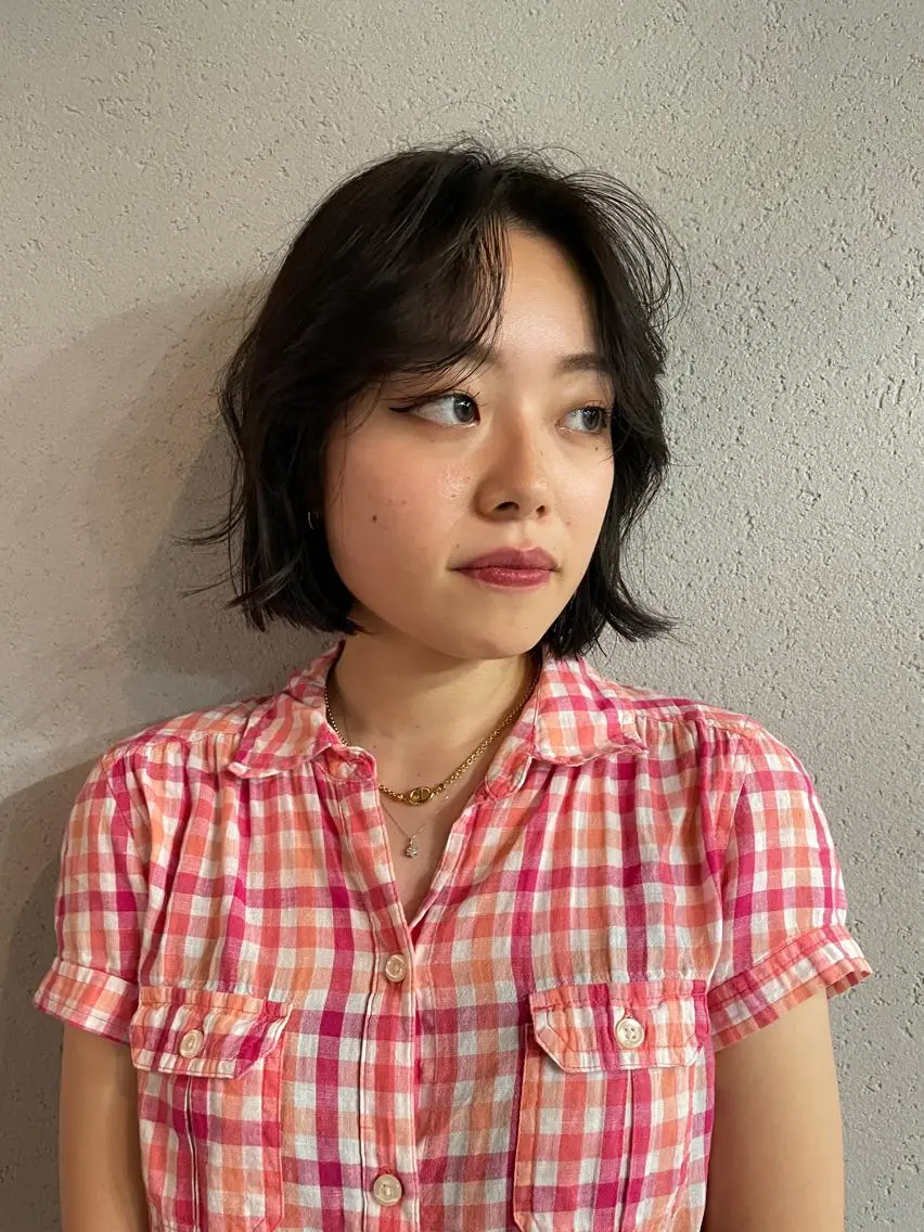 ミディアム カラー パーマ 吉田一輝 外国人パーマのヘアスタイル