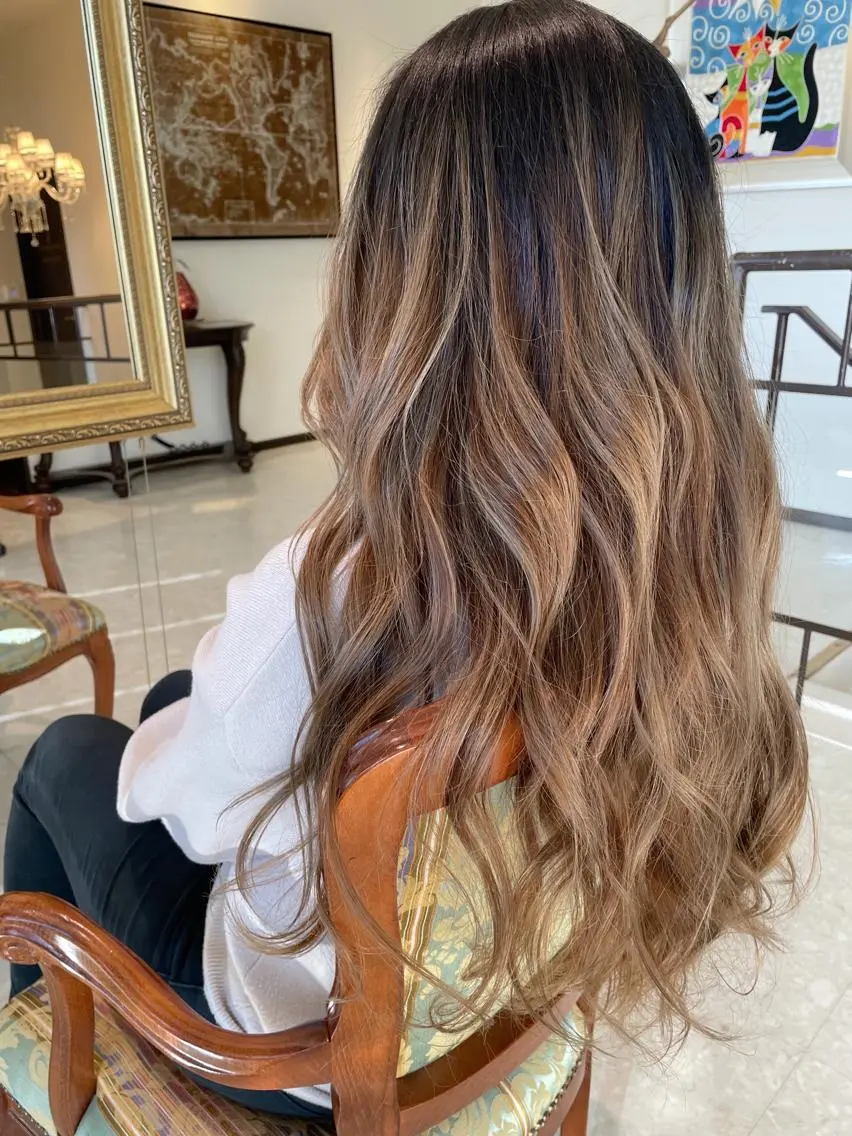 ロング カラー ヘアカラー 田中 沙織のヘアスタイル