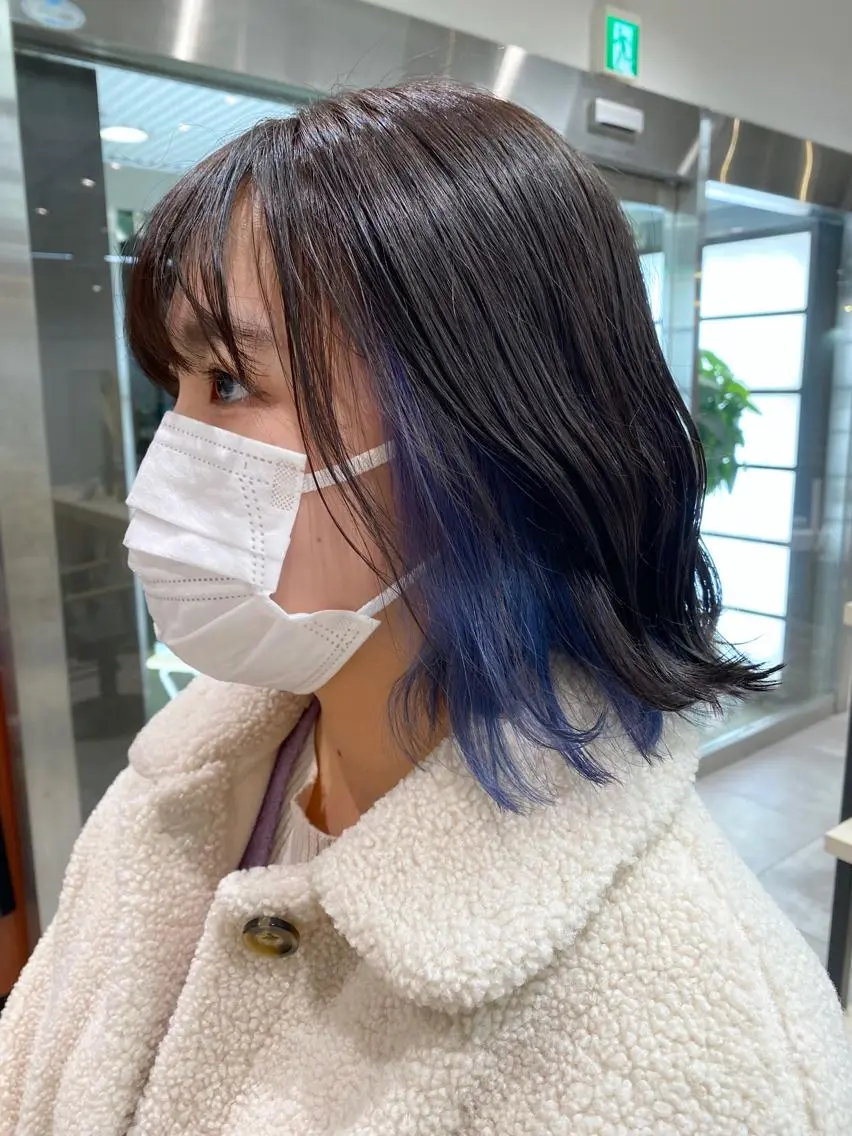 ショート カラー ブルーカラー ブルーラベンダー イヤリングカラー ラベンダーカラー ブリーチ/髪質改善 🍀MASAKiのヘアスタイル