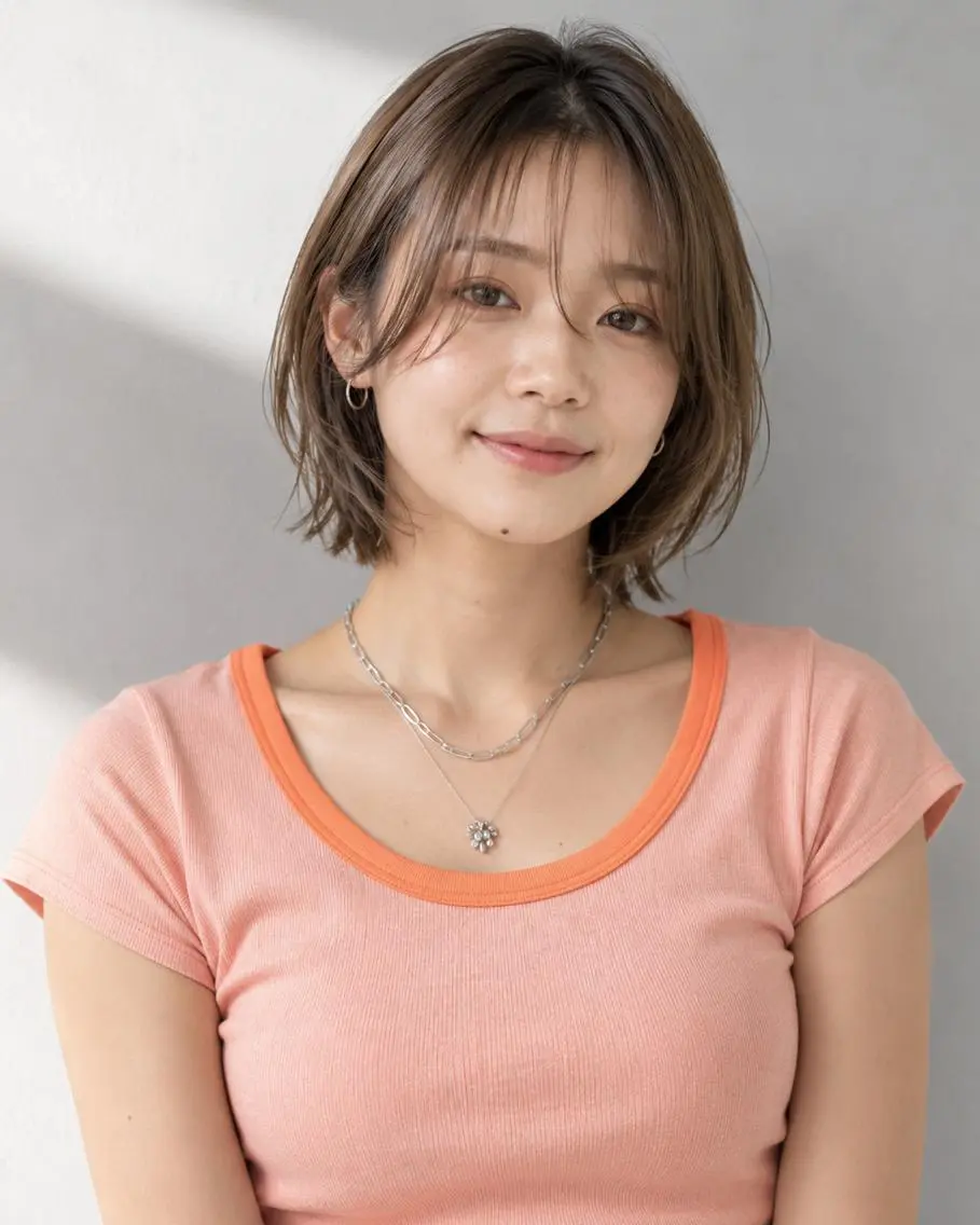 ミディアム カラーモデル募集☆ 小園彩夏のヘアスタイル