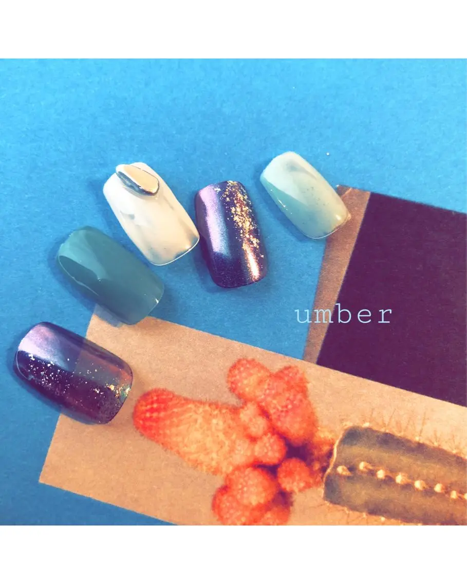 ネイル アートネイル クリアネイル フットネイル マグネットネイル メンズネイル ハンドネイル umber 三茶1分のネイルデザイン