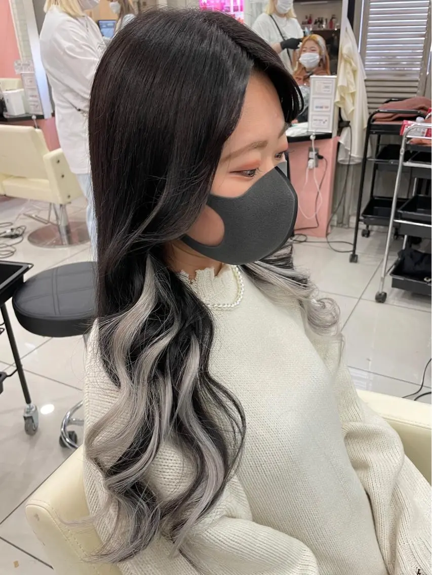 ロング カット ヘアカラー トリートメント エクステ マリカ🦋韓国 ハイトーン/エクステのヘアスタイル