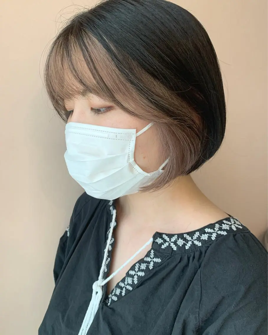 ショート カラー インナーカラー ボブ カット ヘアカラー トリートメント hubhair レイヤー/透明感のヘアスタイル