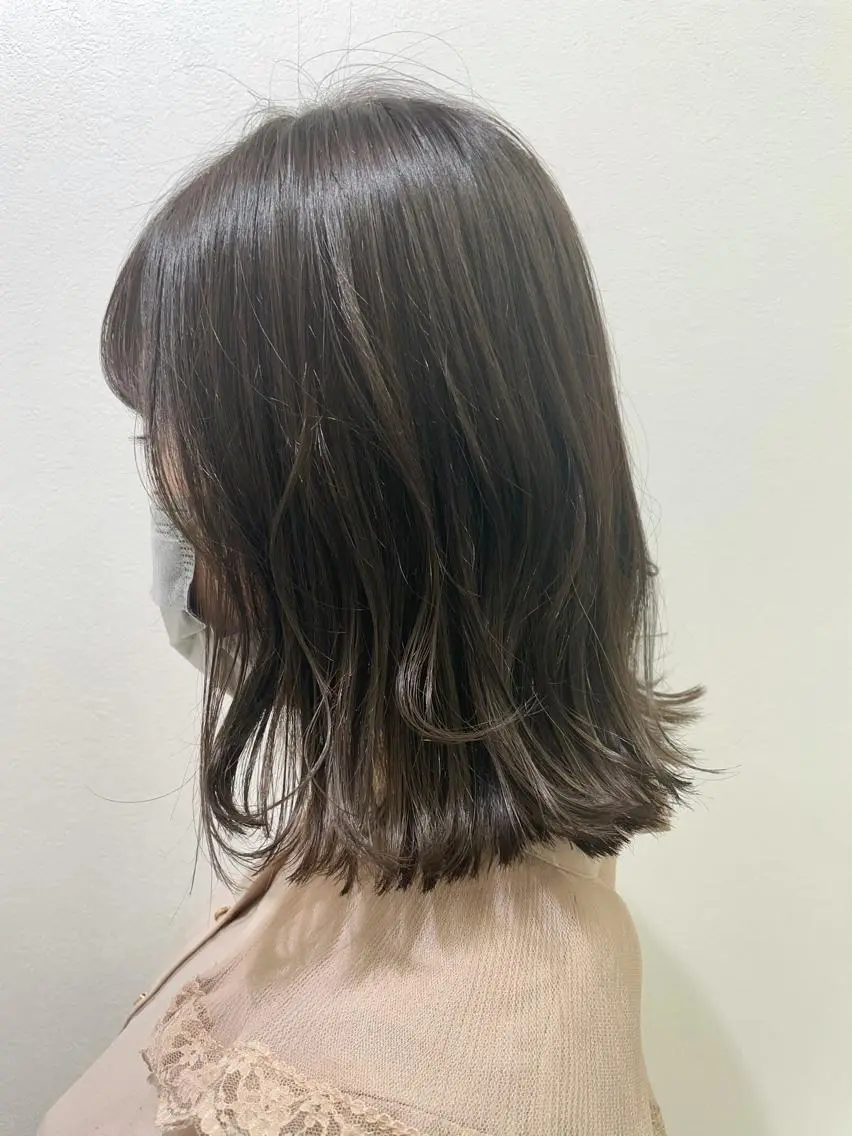 ミディアム アッシュ カット ヘアカラー 店長福島成美/髪質 改善縮毛矯正/カラーのヘアスタイル