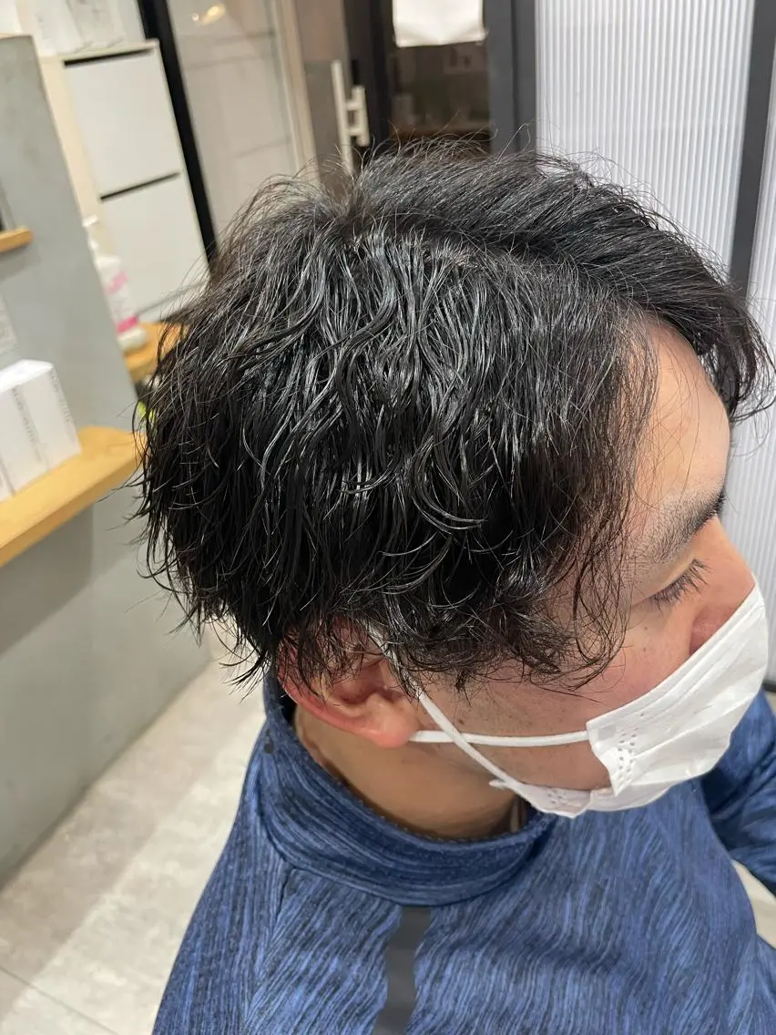 メンズ メンズパーマ 波巻きパーマ c& ちはるのヘアスタイル