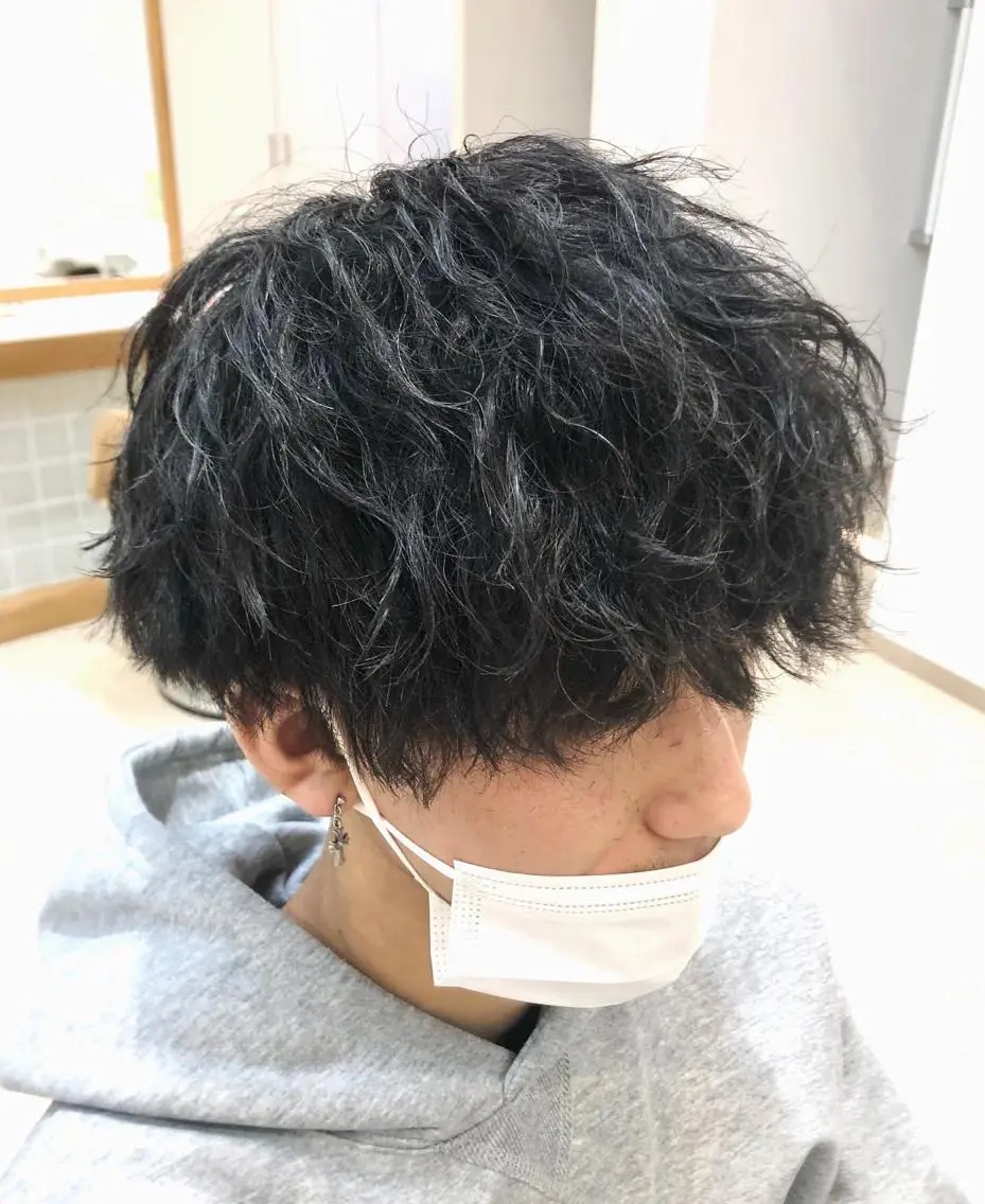 ショート パーマ メンズ 小林 優太 メンズパーマ✨のヘアスタイル