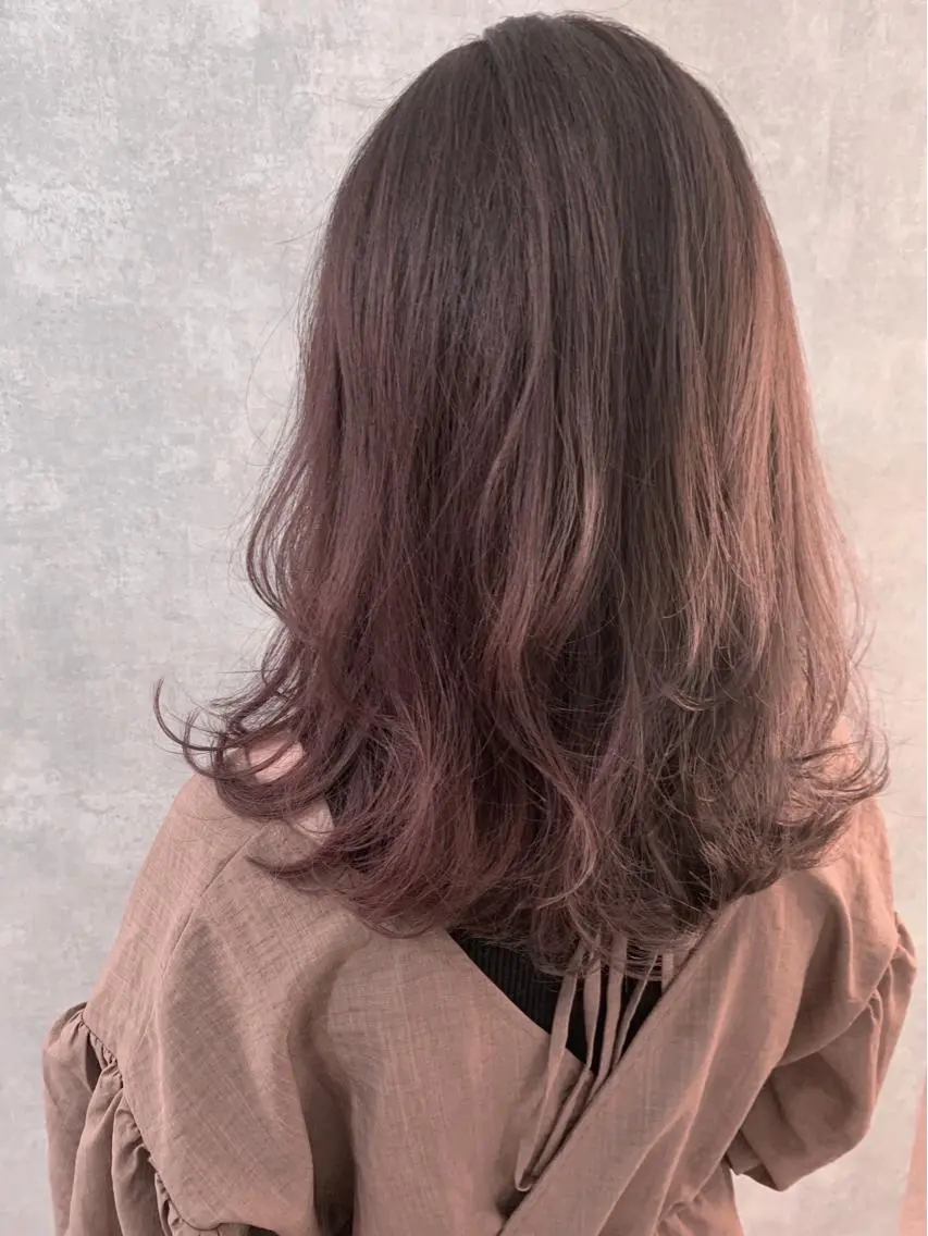 ミディアム カラー ヘアアレンジ ピンクカラー バイオレットカラー 小林 正樹のヘアスタイル