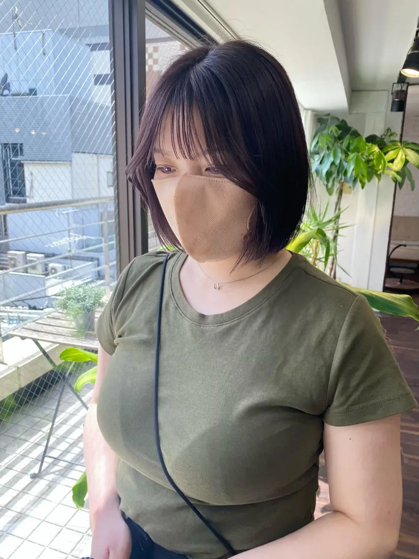 ミディアム カラー ヘアアレンジ ブリーチ ラベンダーカラー ブリーチなしカラー ボブ タンバルモリ カット ヘアカラー トリートメント レイヤーカット×髪質 改善🇰🇷シオリのヘアスタイル