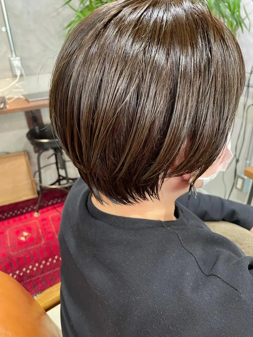 ショート カット ヘアカラー トリートメント ayane⭐️ボブ・ ショート・パーマのヘアスタイル