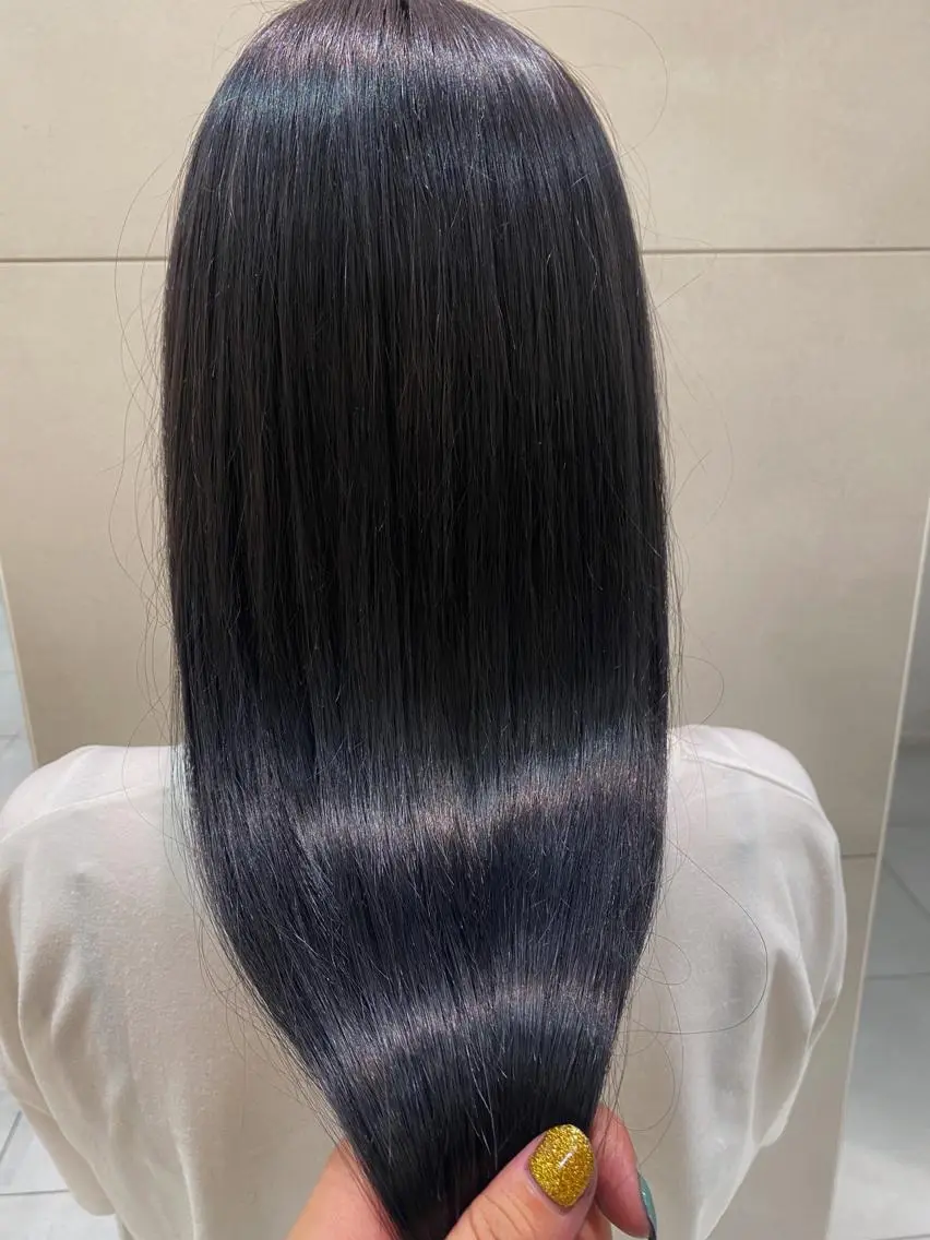 ロング カラー 透明感カラー パープルカラー 透明感カラー 天羅のヘアスタイル
