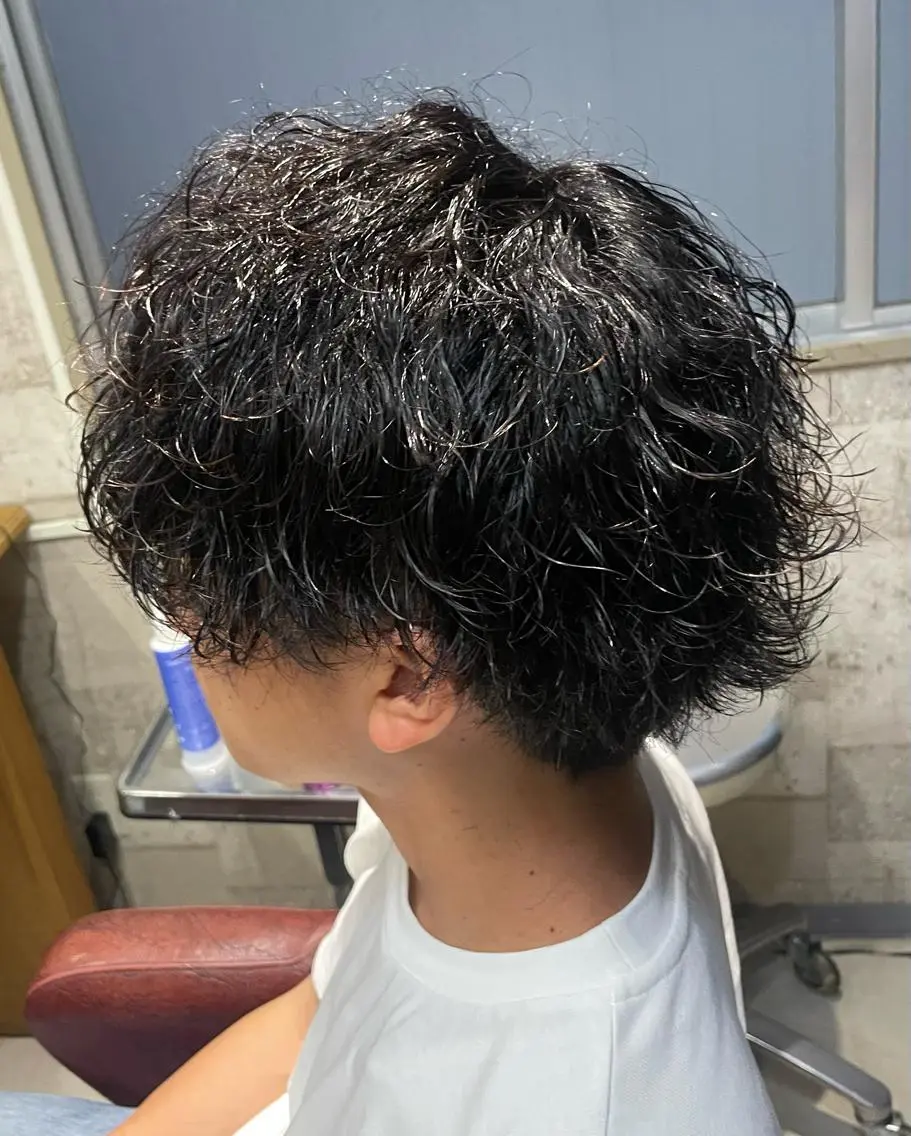 ミディアム パーマ メンズ PANOL 秀島のヘアスタイル