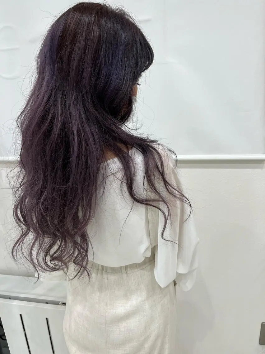 ロング カラー ラベンダーカラー ヘアカラー トリートメント 山森 大地のヘアスタイル