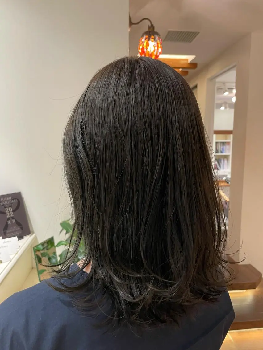 セミロング レイヤーカット イシバシ ミナミのヘアスタイル