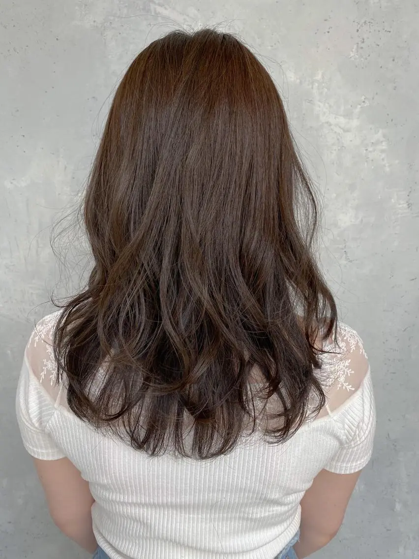 セミロング カラー ヘアアレンジ ブリーチ ブリーチなしカラー 【艶髪×韓国風】 毛流れ職人 RYOのヘアスタイル