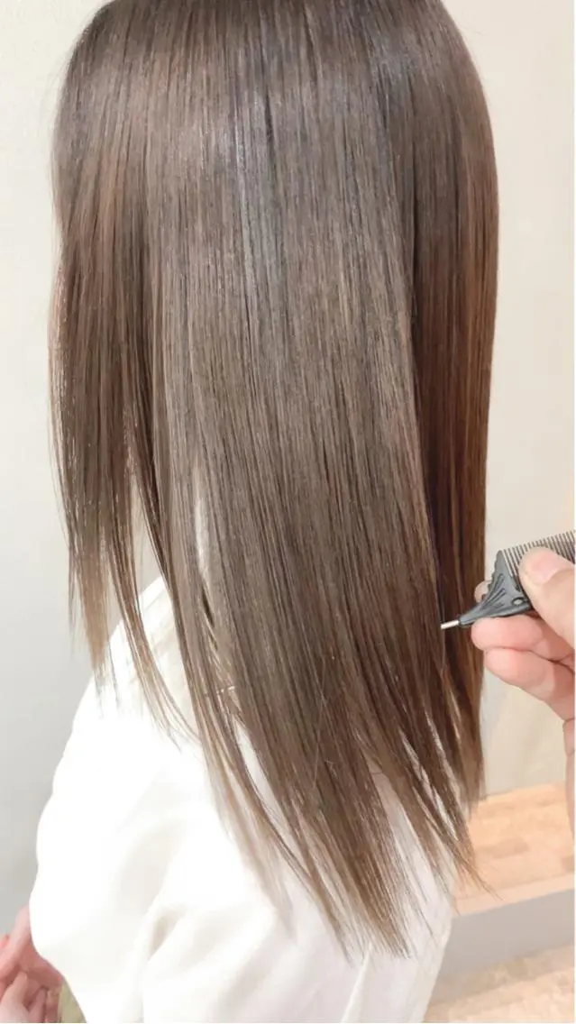 ロング 髪質改善 髪質改善カラーのヘアスタイル