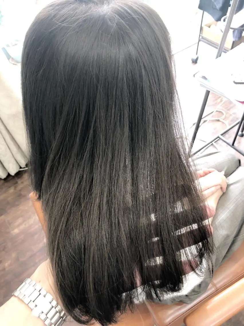 ミディアム カラー アッシュ アッシュグレー 透明感カラー イルミナカラー グレージュ/髪質改善 Yamato.hのヘアスタイル