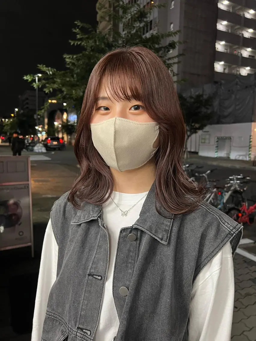 ミディアム カラー 三谷はるな /名古屋/本山のヘアスタイル