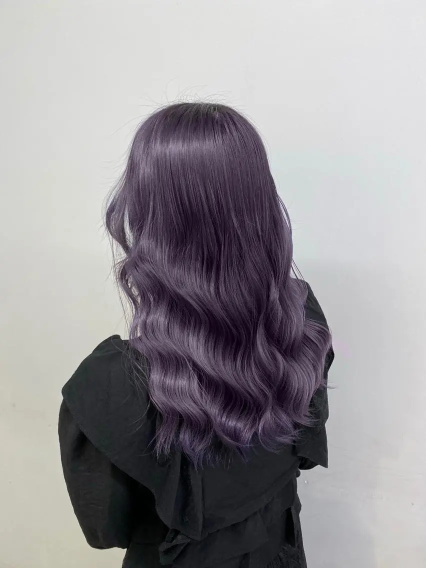 ミディアム カラー ヘアアレンジ ディープラベンダー ラベンダーカラー ヨシンモリ 💖韓国ヘアの匠 💖TAKUMI💖のヘアスタイル