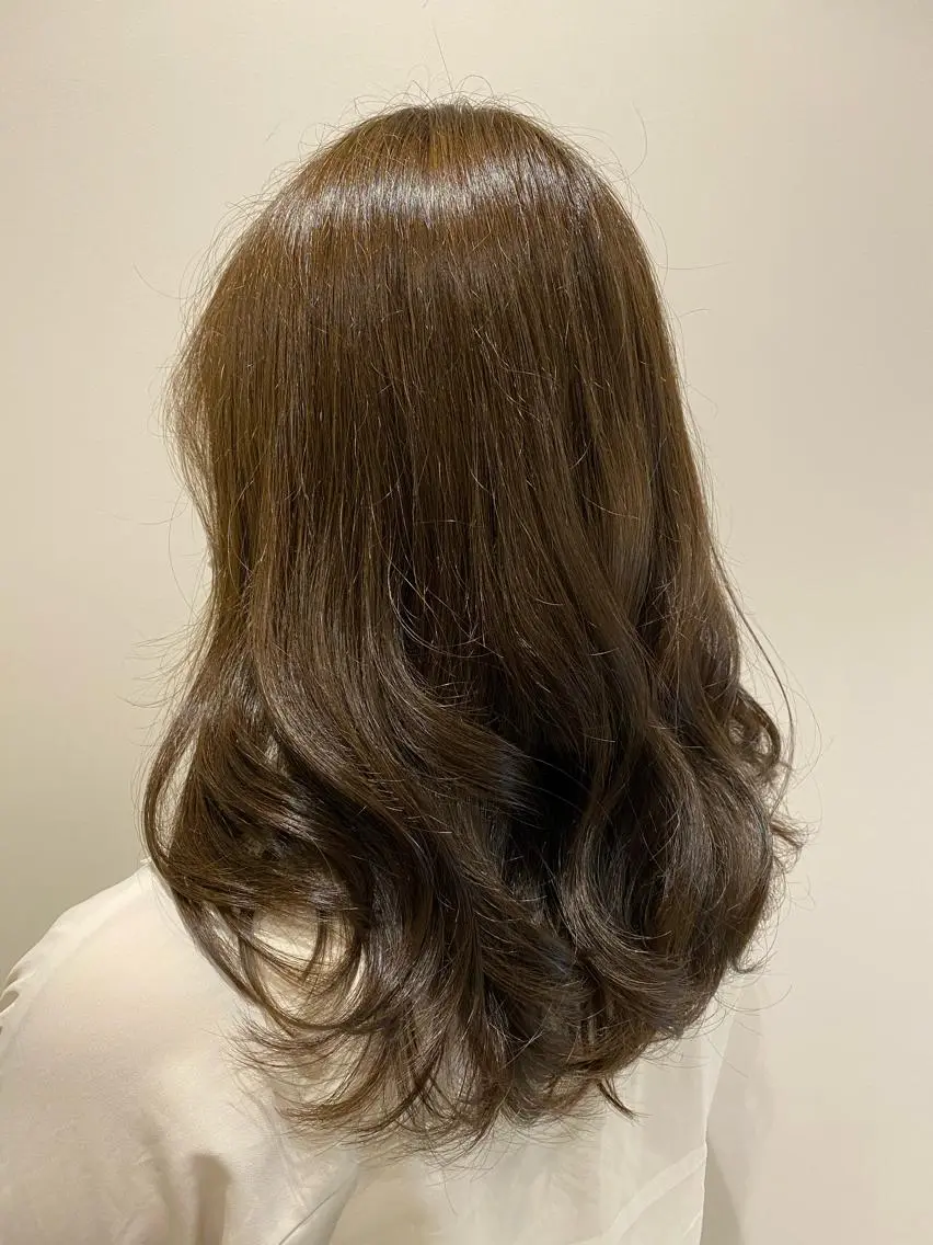 セミロング カラー アッシュ ベージュカラー カット ヘアカラー 艶髪🌿美髪 大塚礼乃【西荻窪】のヘアスタイル