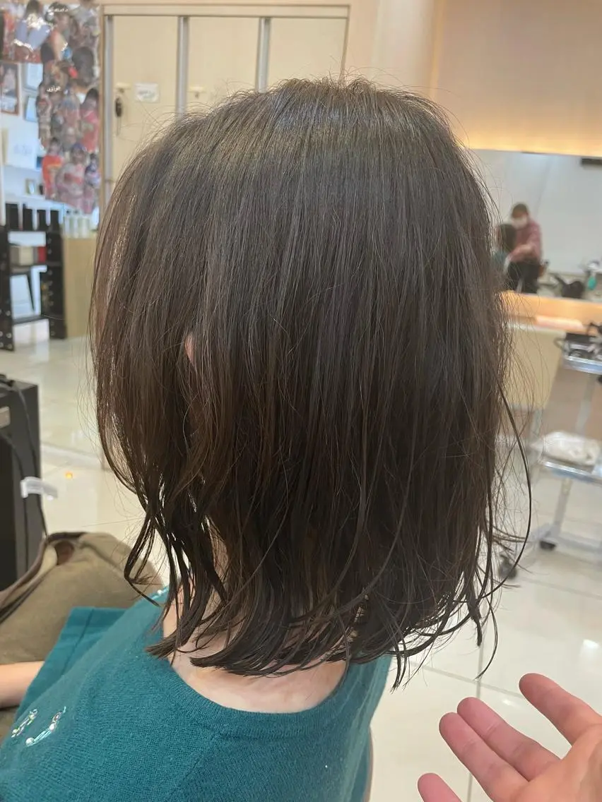 ミディアム パーマ ヘアアレンジ カット パーマ トリートメント ヘッドスパ ヘアセット リリー /Men's/パーマのヘアスタイル
