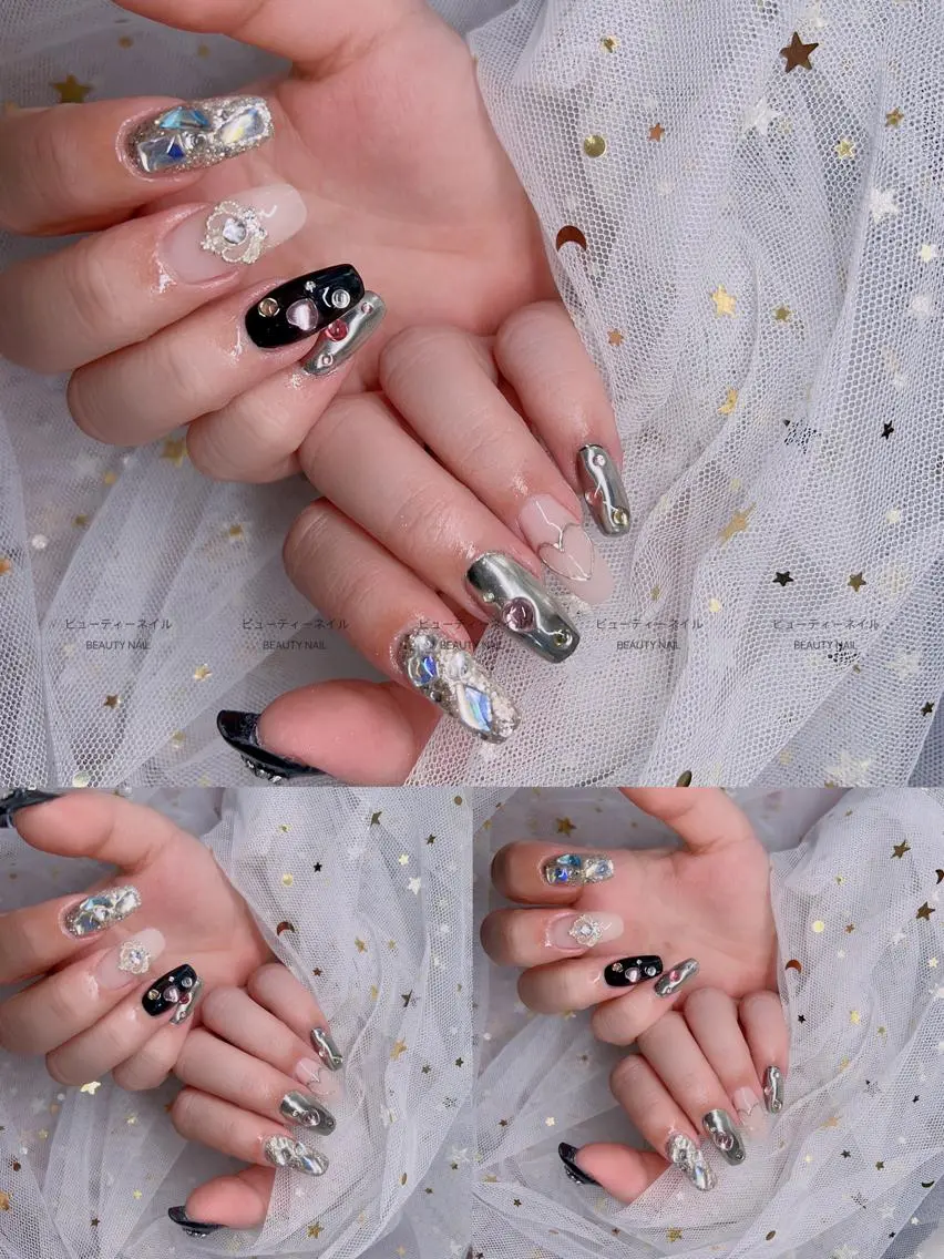 ネイル 長さ出し ジェルネイル Moonstone Salonのネイルデザイン