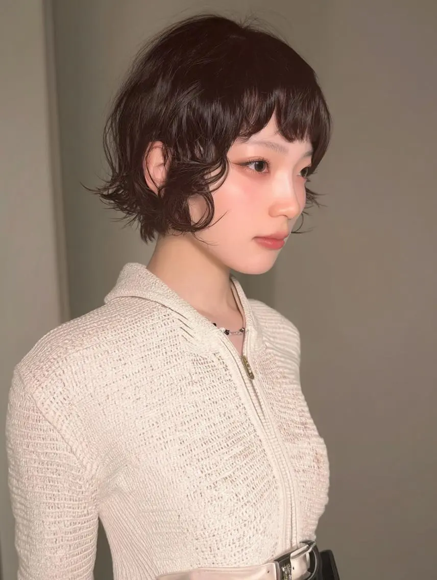 ショート カラー パーマ パーマ デジタルパーマ/ボブ 表参道/さえのヘアスタイル