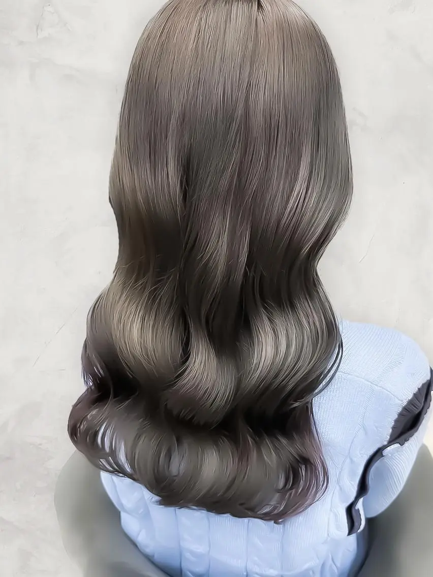 ロング カラー カット ヘアカラー トリートメント 盛れる顔周り×韓国 レイヤー/あやの🐒のヘアスタイル