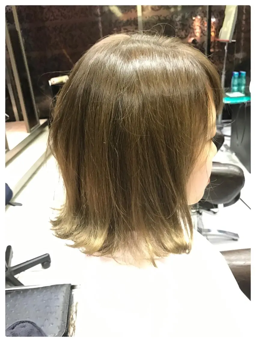 ミディアム ワンレンボブ ボブ 中川 拓弥のヘアスタイル