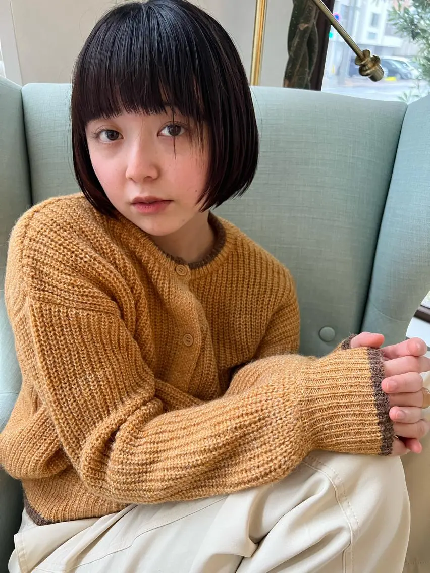 ミディアム カラー マツエク・マツパ ミディアムパーマ ブリーチ ナチュラル エクステ 縮毛矯正 letterby novel はるみのヘアスタイル