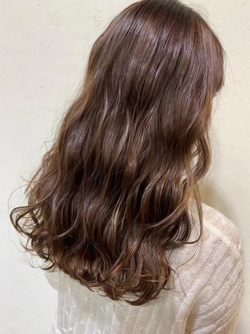 セミロング カラー ヘアカラー トリートメント 天野 開のヘアスタイル