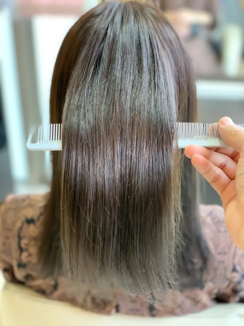 ミディアム カラー 髪質改善 大間 礼真のヘアスタイル