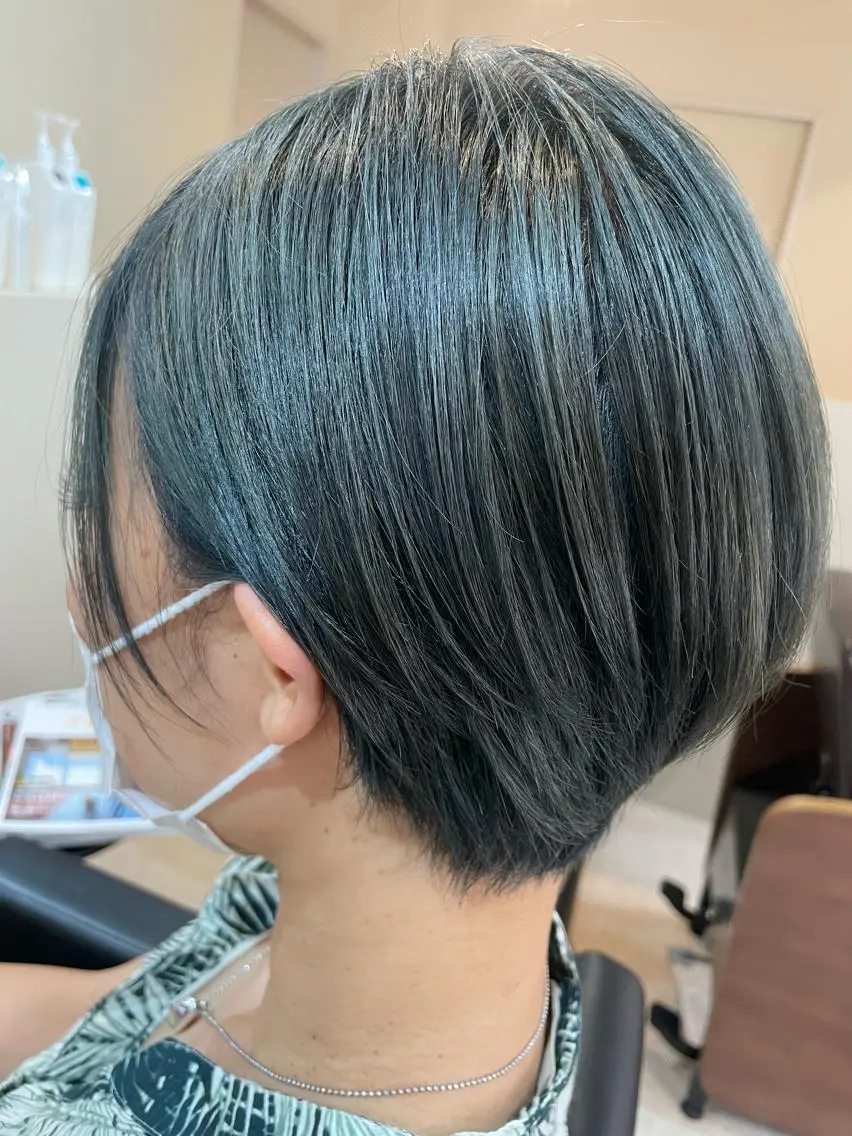 ショート カラー ブリーチ トリートメント hair salon mokuri〜木音〜のヘアスタイル