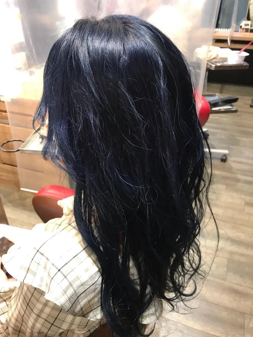 ロング カラー イルミナカラー ネイビーカラー 限定クーポン 💕大量更新ブリーチのヘアスタイル