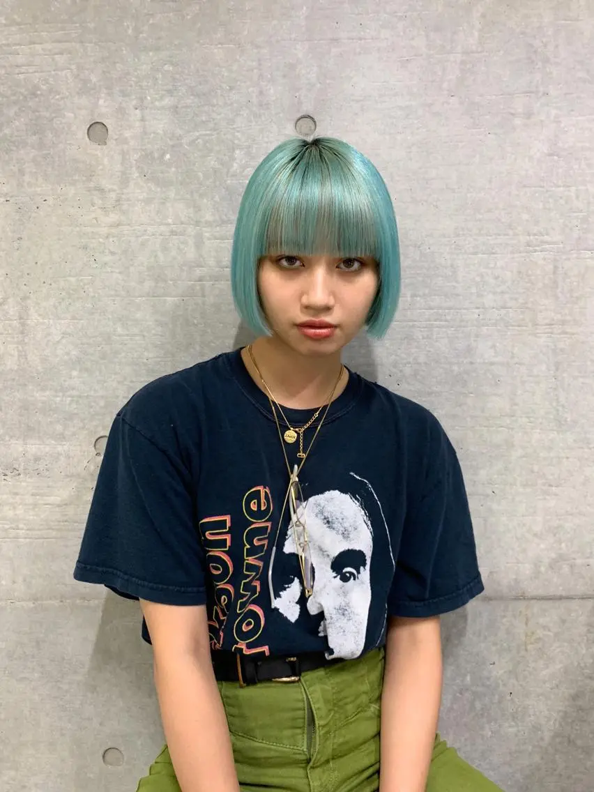 ミディアム カラー ブリーチ ケアブリーチ ダブルカラー インナーカラー ヘアカラー トリートメント THE./ブリーチ 透感カラー/髪質改善のヘアスタイル