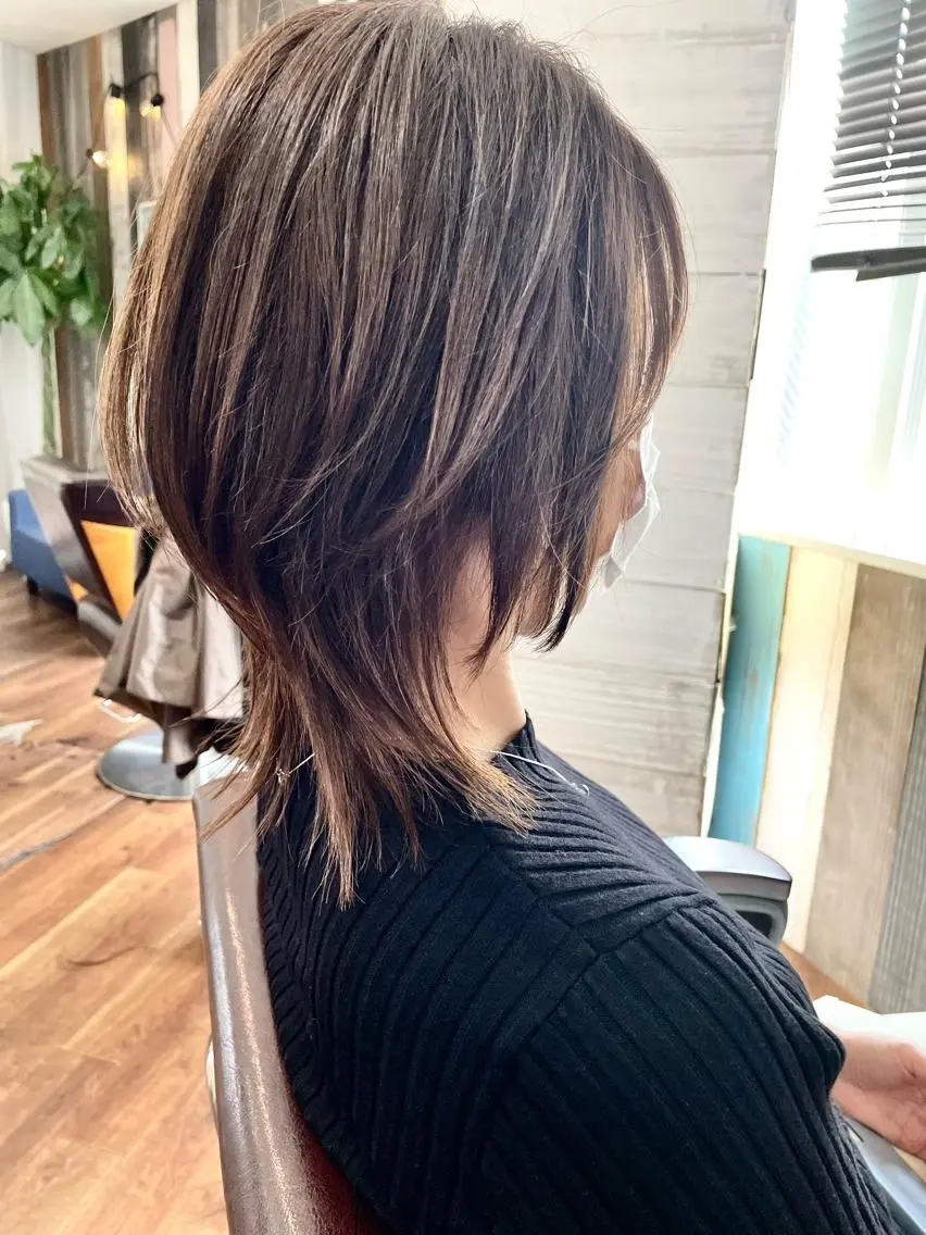 セミロング ウルフカット サロンアカデミー 増渕　規泰のヘアスタイル