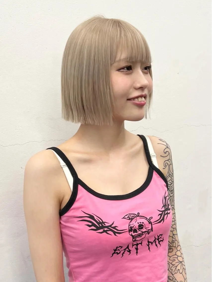 ミディアム ボブ ヘアカラー トリートメント HARU//原宿🤍 リピート率NO.1のヘアスタイル