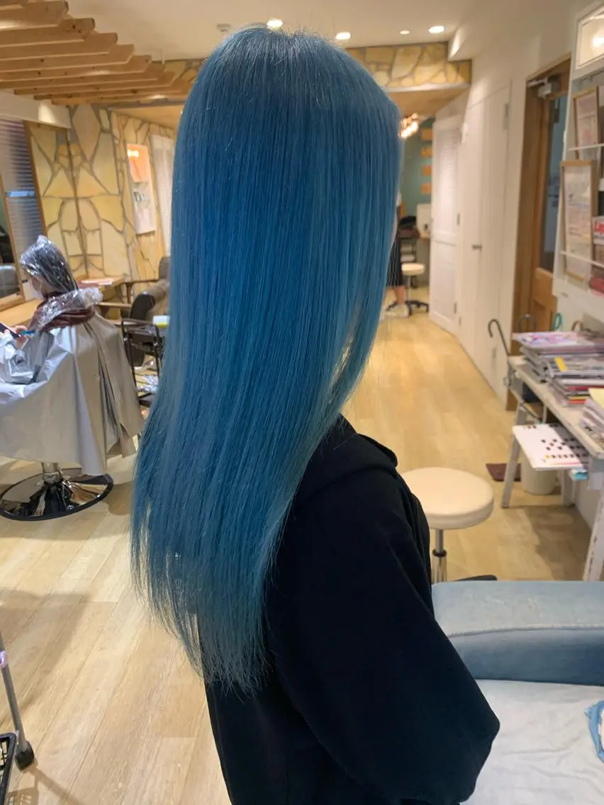 ロング ヘアカラー トリートメント 渋谷ハイトーン/ デザインカラー阿部のヘアスタイル