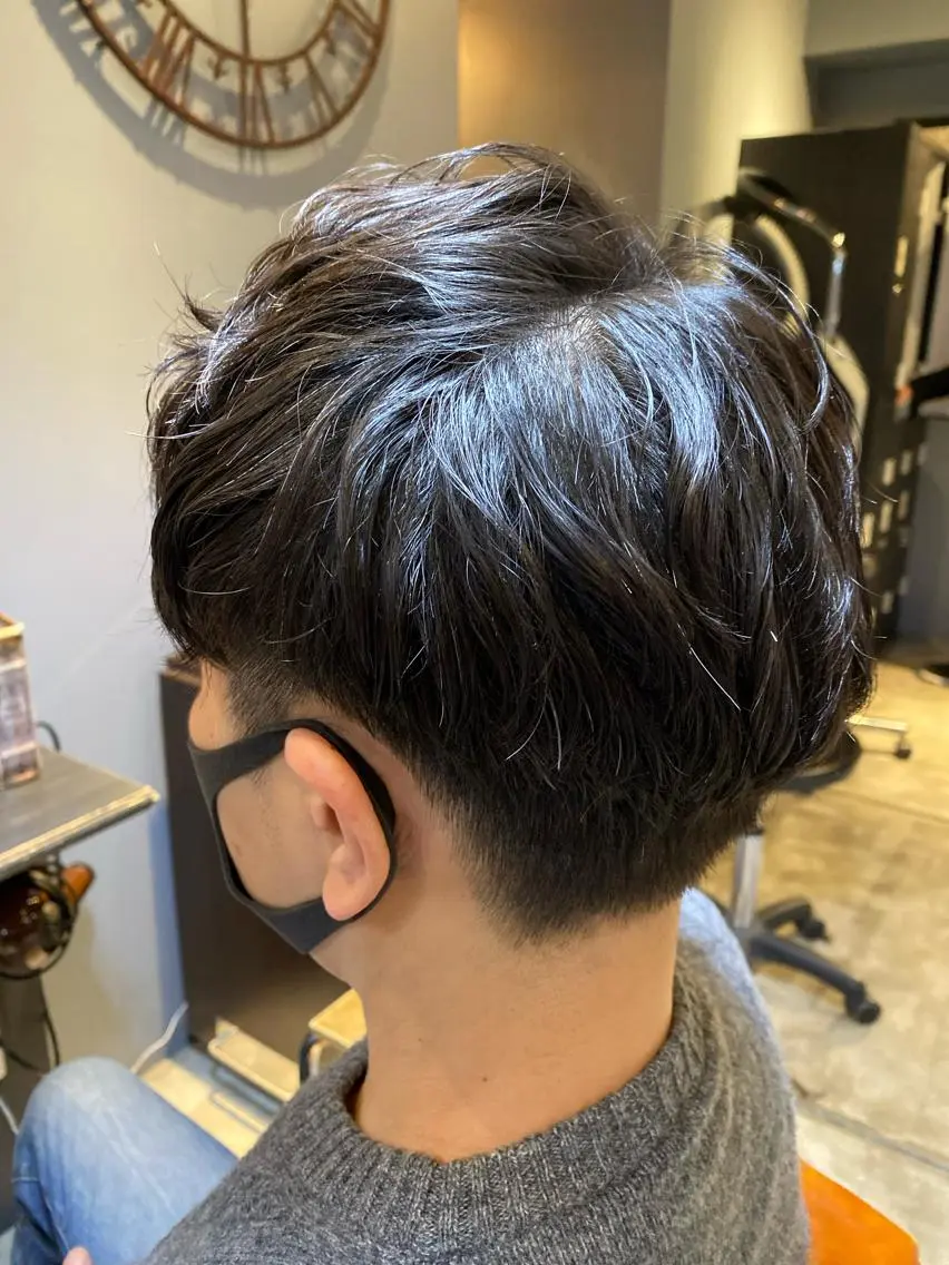 メンズ マッシュ メンズパーマ ツーブロック カット パーマ shell 吉祥寺 加藤慎二のヘアスタイル