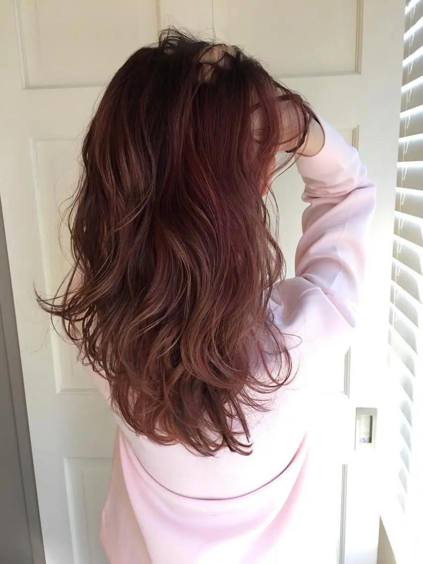 セミロング ロング カラー アッシュ レイヤーカット BLend 渋谷のヘアスタイル