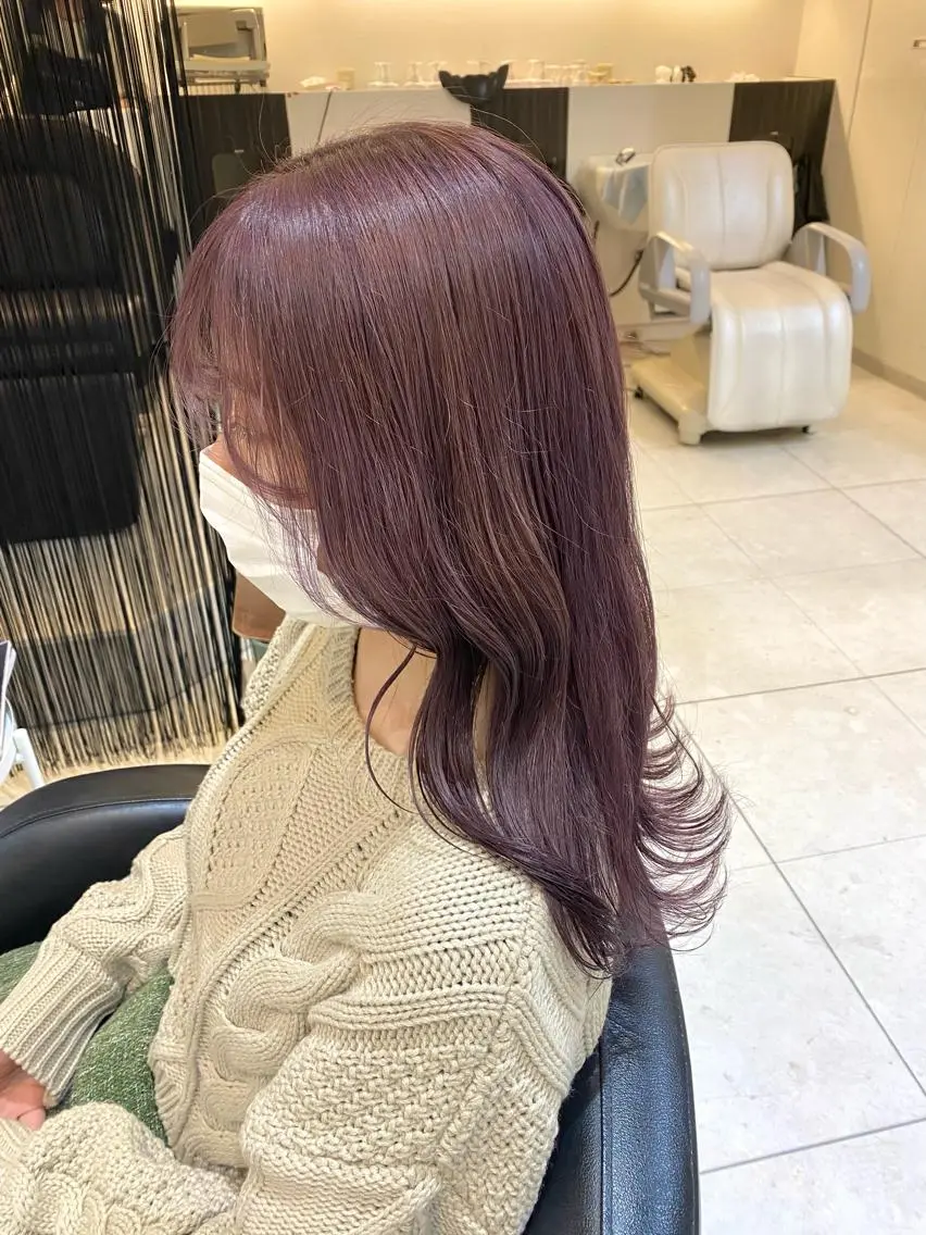 ロング カラー ブリーチ ラベンダーカラー ピンクカラー ピンクラベンダー くさかみさき🌼暖色 /耳つぼ/オタク🌼のヘアスタイル